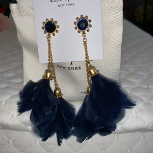 kate spade Jewelry - Kate Spade Navy Blue In Full Feather Earrings kate spade Jewelry - Kate Spade Navy Blue In Full Feather Earrings